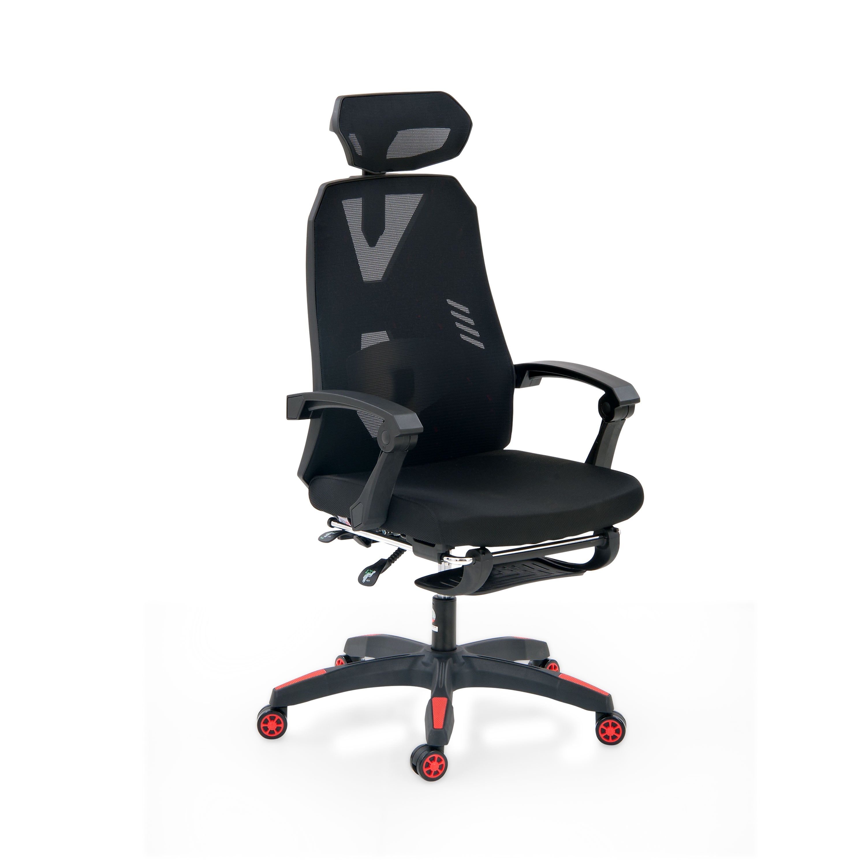 Lazer Pro Gaming Chair With Leg Support In Knitted Mesh Fabric